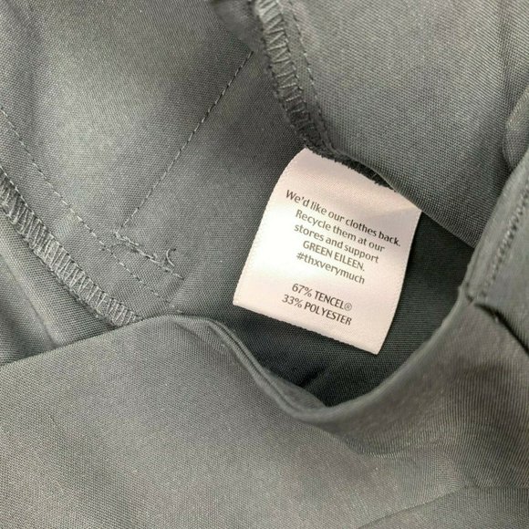 Eileen Fisher Solid Gray Tencel Pants Pockets - Picture 6 of 9